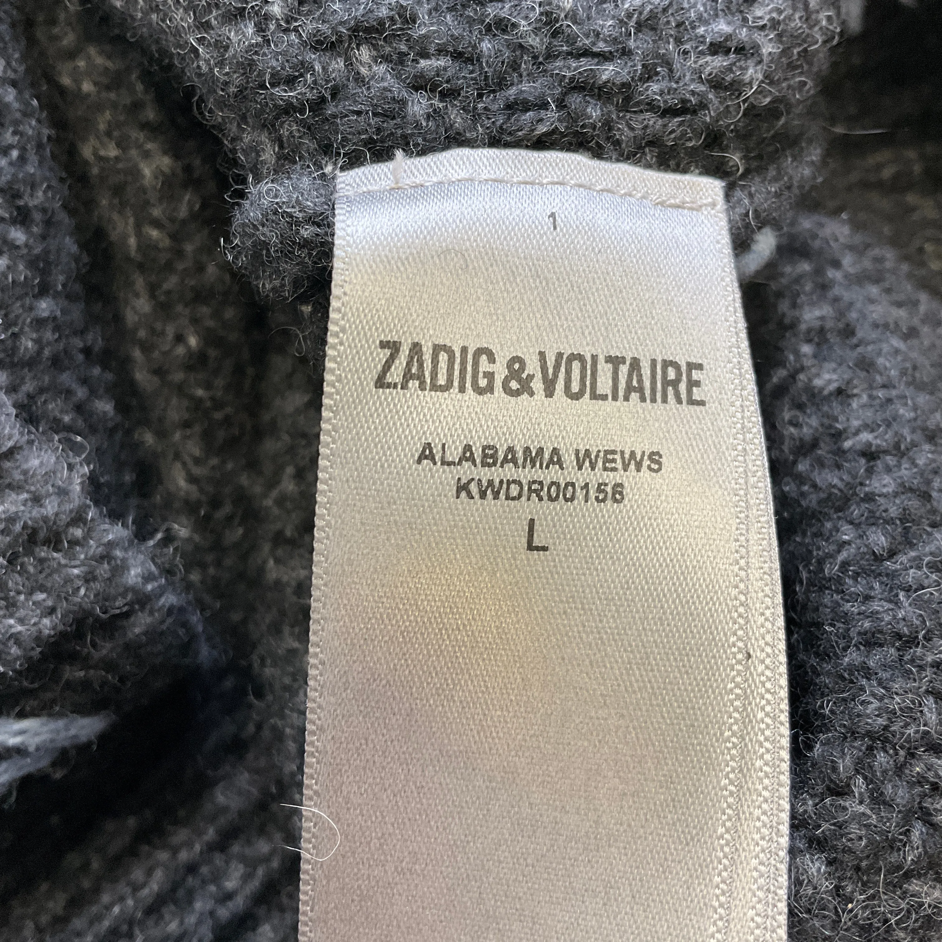 Zadig & Voltaire Anthracite Alabama Wews Sweater Dress