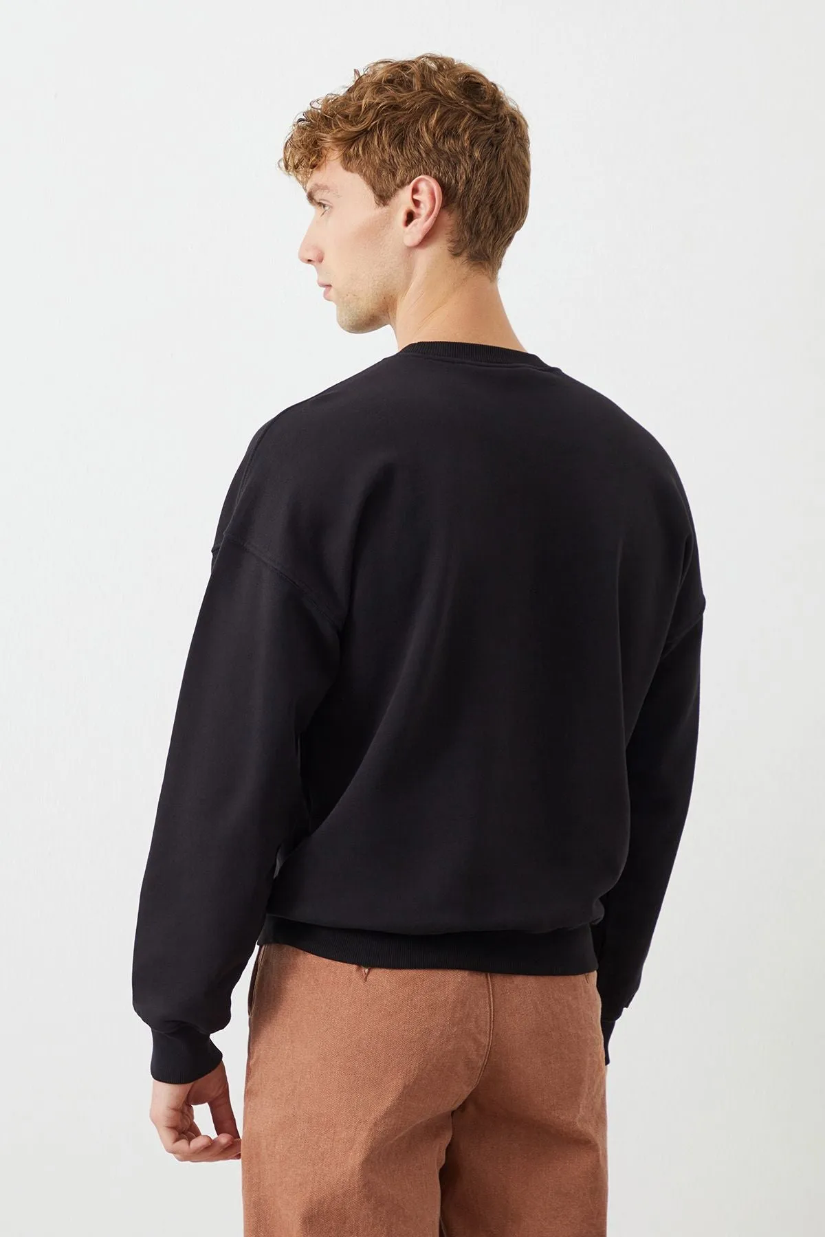 Ziggy Crop Oversize Black Men's Sweatshirt