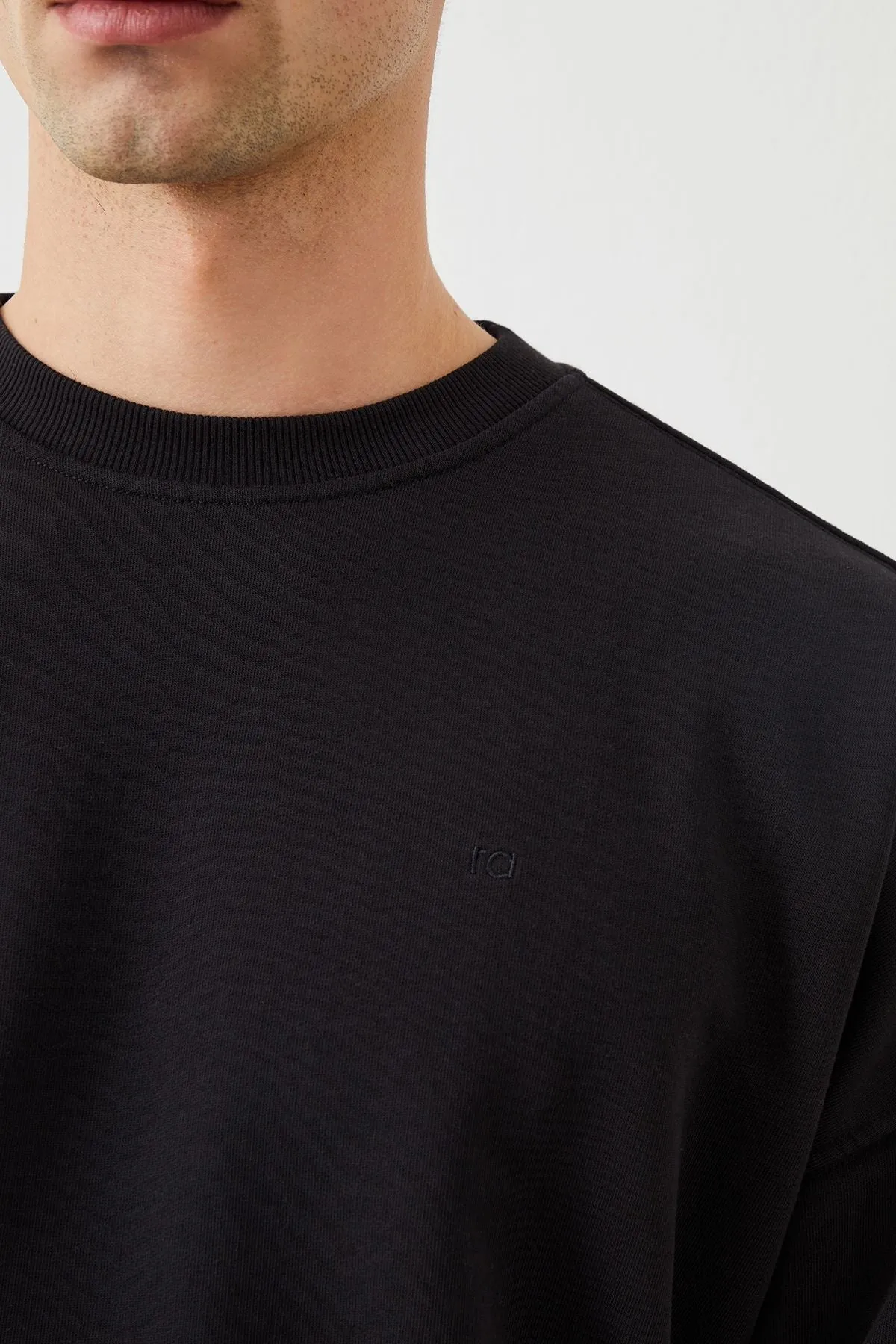 Ziggy Crop Oversize Black Men's Sweatshirt